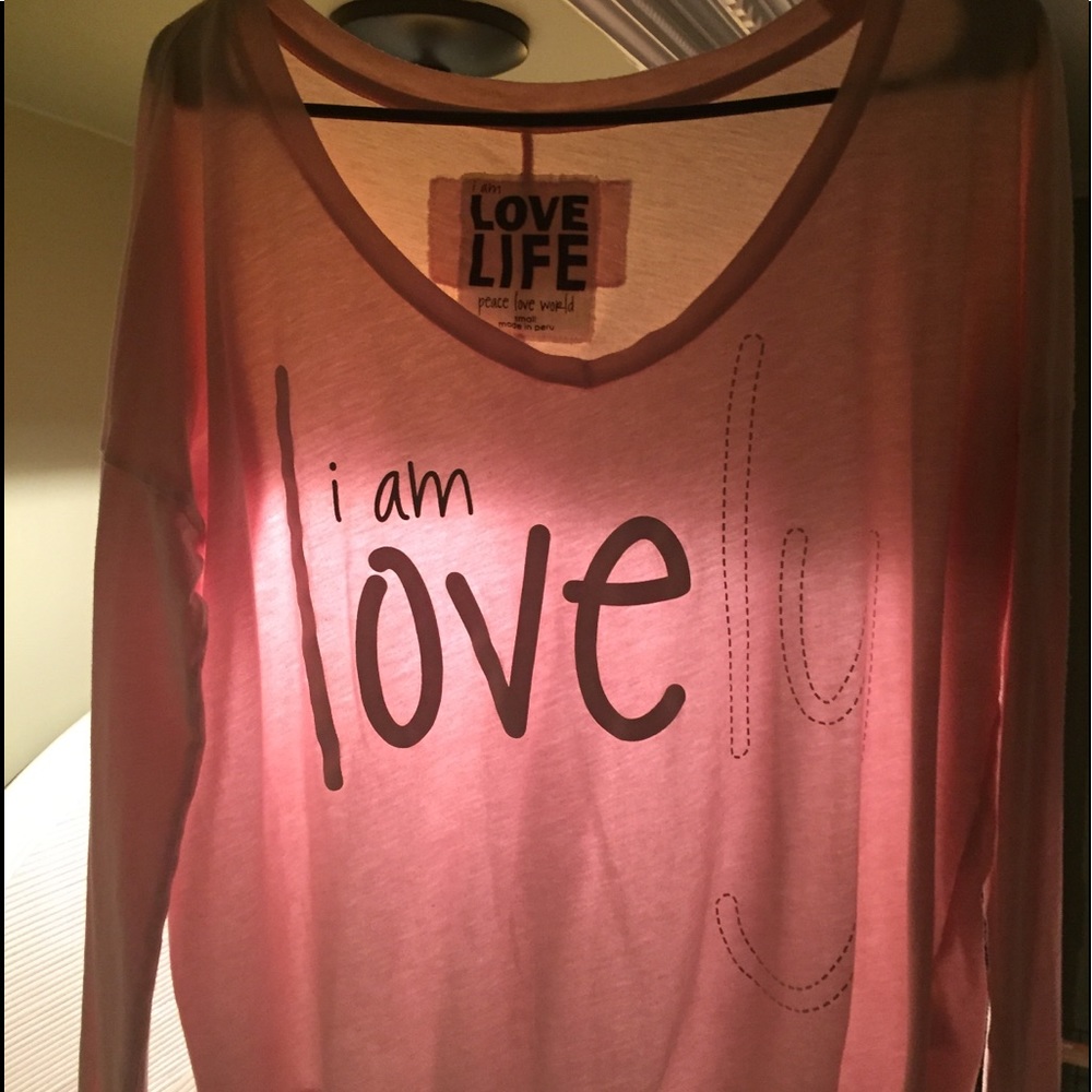 Light pink peace love world...